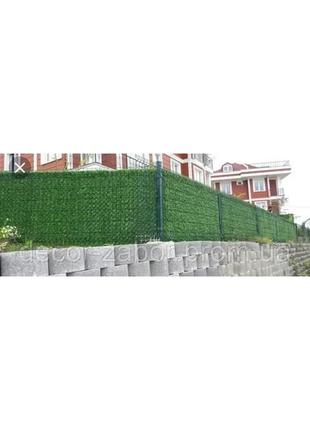 Декоративна огорожа зелений паркан штучна зелена сітка огорожа 1, 5х10м5 фото