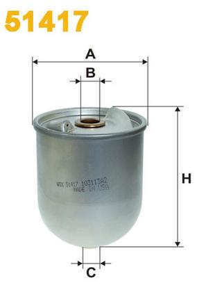 Фільтр оливний renault (rvi) fr, magnum (ae), premium wix filters — (51417)