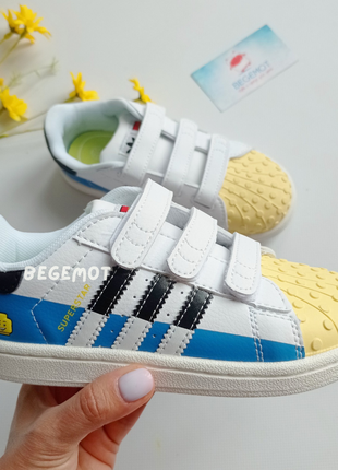 Дитячі кеди, кросівки адідас суперстар. adidas superstar lego2 фото