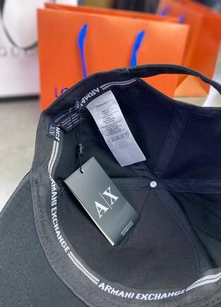 Черная кепка armani с лого ax3 фото
