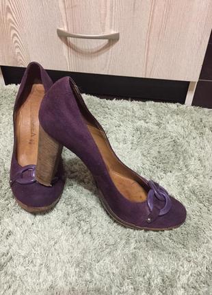 Шикарные фиолетовые туфли италия2 фото