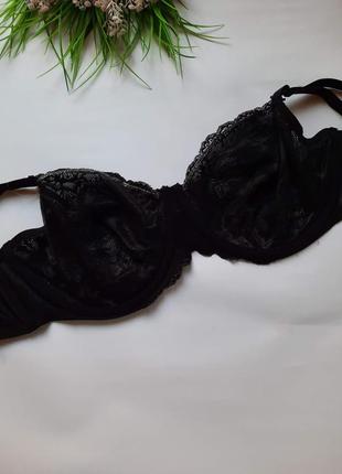 Eur 90f черный сексуальный прозрачный бюстгальтер на большую грудь №10133 фото
