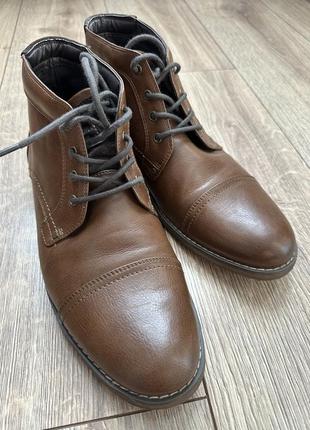 Кожаные ботинки мужские h&amp;m2 фото