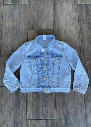 Zara denim h&amp;m куртка джинсовая для девочки 104 110