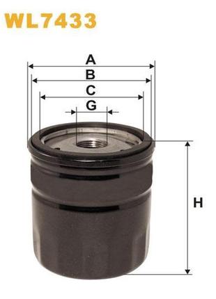 Фільтр оливний ford c-max, focus c-max, focus ii, galaxy ii, mondeo iv (07-), s-max wix filters — (wl7433)
