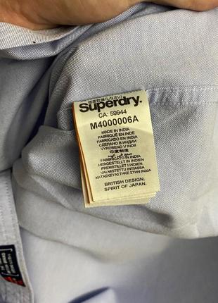 Голубая рубашка от бренда superdry6 фото