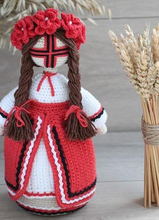 Вязаная вариация традиционной куклы мотанки берегы, вязаный предохраняет, украинская кукла мотанка
