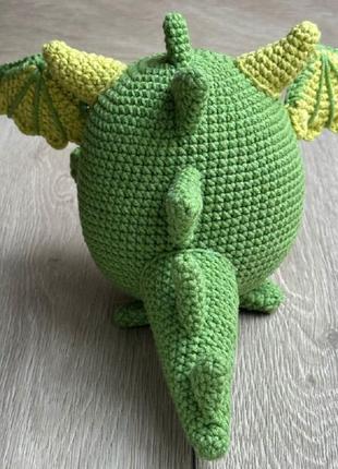 Дракон, динозавр, м’яка іграшка динозавр, зелений дракон, діно, м’яка іграшка дракон5 фото