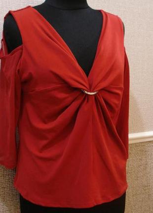 Трикотажна блуза з рукавами 3/4 великого розміру 22(5xl)