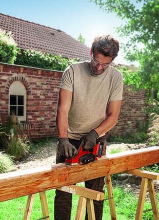 Аккумуляторный рубанок einhell te-pl 18/82 li kit аккумулятор 4.0 а/h + зарядное устройство