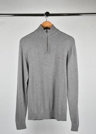 Tommy hilfiger мужская кофта под горло гольф серая кашемировая размер s m