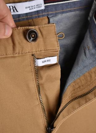 Zara мужские брюки чиносы светло коричневые размер 31 m4 фото