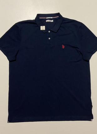 Мужская футболка поло polo assn xxl xxl 3xl xxxl синяя