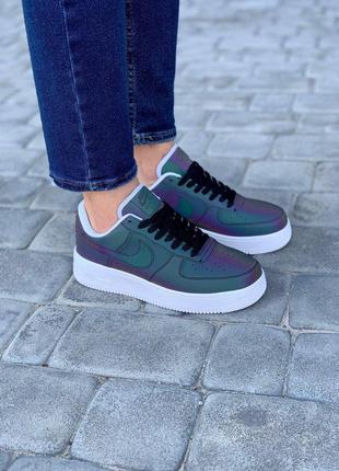 Кроссовки nike air force low reflective женские рефлективные