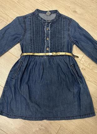 Джинсовое платье zara на девочку 3-4-5 лет, 104 1101 фото