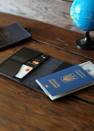 Обкладинка на паспорт | чорна4 фото