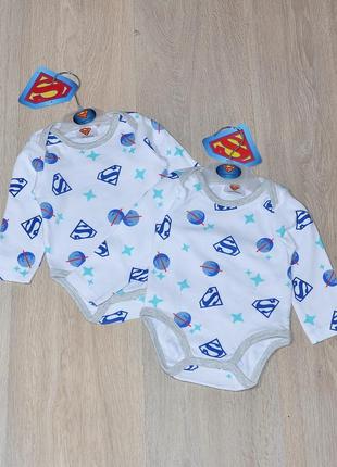 Боди superman. superhero superbaby супермен супергерой бодик классный длинный рукав для мальчика в роддом бодики disney george primark lupilu ovs3 фото