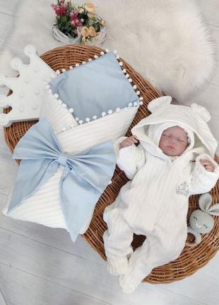 Конверт-плед піке-косічка на весну-літо-осінь