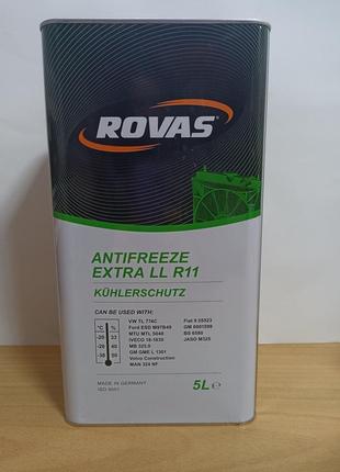 Антифриз концентрат rovas extra ll r11 (5л) зелений