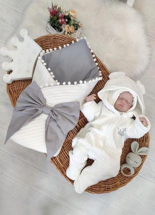 Конверт-плед для виписки та прогулянки  на весну-літо