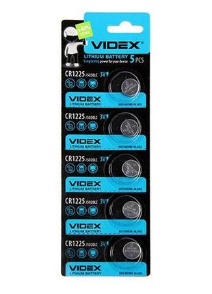 Батарейка літієва videx cr1225 dl1225 3v блістер 5 штук