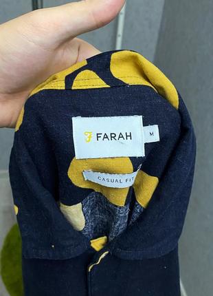 Синяя рубашка с коротким рукавом от бренда farah5 фото