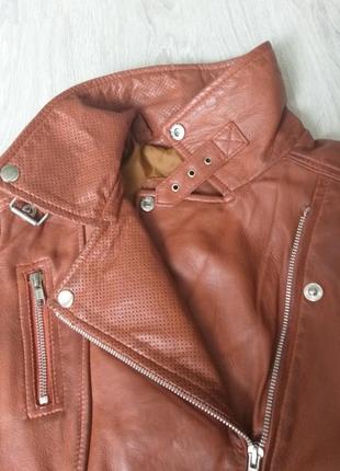 Женская куртка косуха cigno nero кожа4 фото