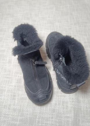 Ботинки (зима) kangfu t983nh. зимние ботинки. кожаные ботинки. теплые ботинки6 фото