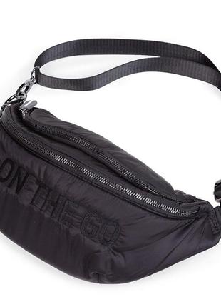 Сумка через плече childhome banana bag puffered black, арт. cwbanapbl3 фото