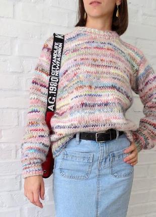 Светр вязаний жіночий зимовий светр з товстої пряжі модний пулловер з альпаки і мохеру на замовлення1 фото