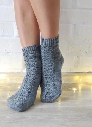 В'язані шкарпетки, теплі вовняні шкарпетки для фотосесії на замовлення1 фото