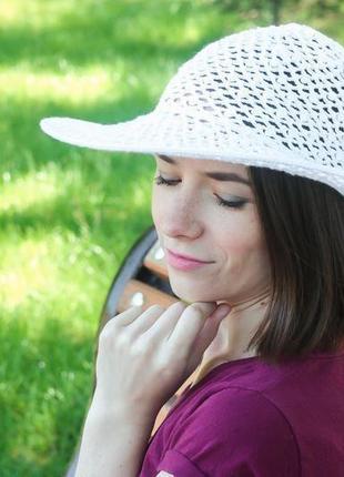 Пляжний капелюшок з бавовни жіночий, гарна літня панама6 фото