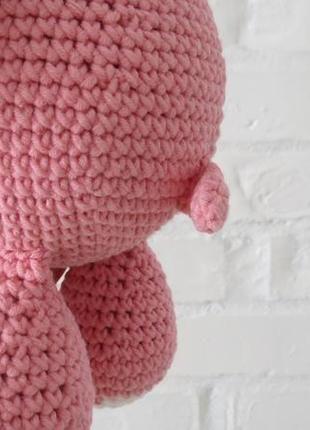 Велика м'яка іграшка рожевий бегемот для дівчинки, подарунок для малюка на народження8 фото