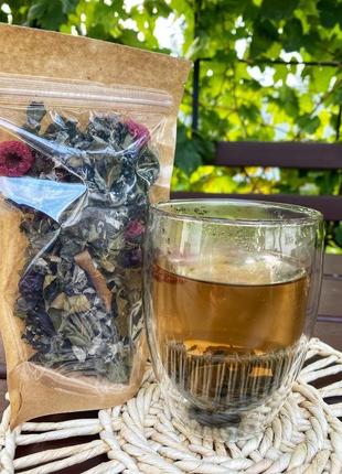 Чай ферментированный с ягодами малины и вишней