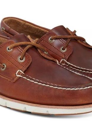 Мужские мокасины топсайдеры timberland tidelands 2 eye sahara1 фото