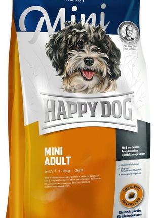 Корм happy dog mini adult 0.3 кг - для взрослых собак мелких пород весом до 4 кг (хэппи дог мини адалт)