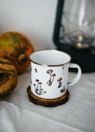 Металеве горнятко з грибочками