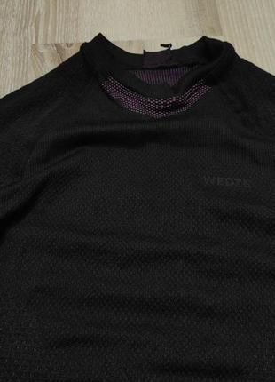 Термобелье верх, анатомическая термо-кофта, бесшовный термо-реглан wedze на xs-s