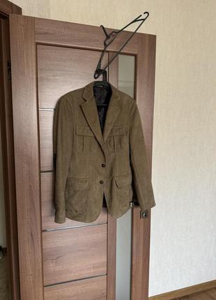 Мужской базовый нубуковый замшевый пиджак2 фото
