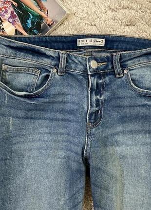 Актуальні джинси скінні з розрізами №521max2 фото