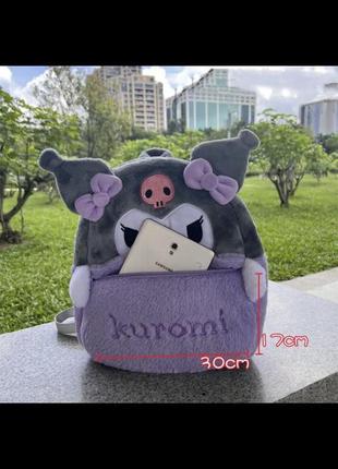 Объемный мультяшный плюшевый меховой рюкзак cinnamoroll kuromi7 фото
