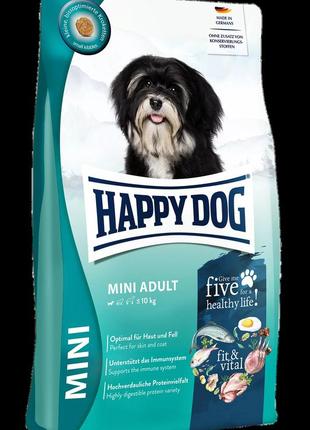 Сухой корм happy dog fit & vital adult 10 kg для взрослых собак мелких пород весом до 10 кг