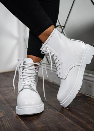 Черевики dr. martens 1460 white ботинки