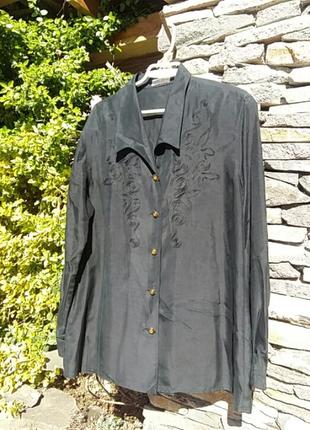 Шелковая бомбежная рубашка с длинным рукавом элит класса. швейцария1 фото