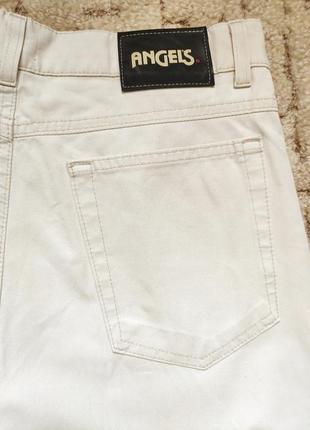Производство италии, бренда angels, оригинальные мужские джинсы, брючины, классического стиля, светлые.4 фото