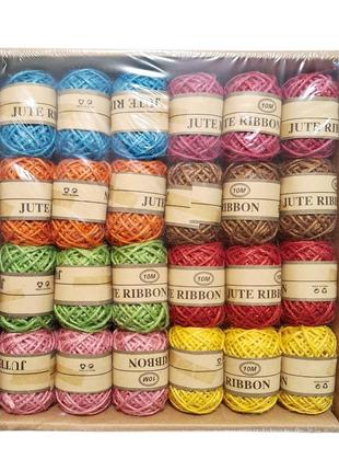Нитки джутовые ribbon 10м