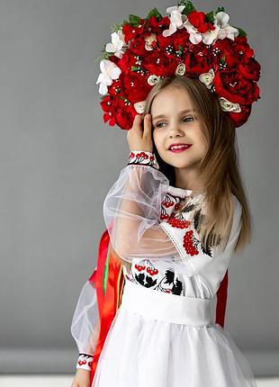 Сукня вишиванка біла  104,110,116,128,140