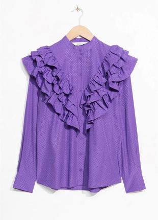 Шикарная блуза с рюшами от &amp; other stories ( girbaud, h&amp;m premium, cos, rundholz, интересный дизайн )1 фото