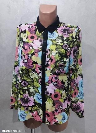 310.актуальная базовая блузка в цветочный принт успешного бренда из швеции h&amp;m2 фото