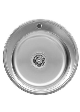 Кухонна мийка з нержавіючої сталі platinum сатин 510 (0,6/170 мм)